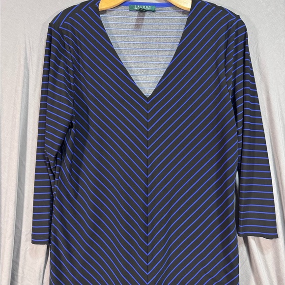 Ralph Lauren black and Blue Striped Shirt - Picture 1 of 4